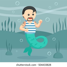 fat sailor mermaid man