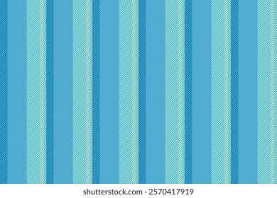 Fat seamless lines fabric, anniversary texture textile stripe. Deometric vertical vector pattern background in cyan and teal colors palette.