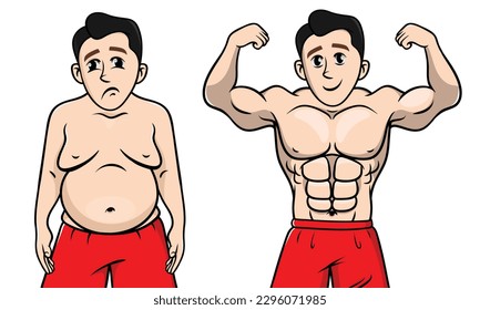 Muscular guy graphics.ai Royalty Free Stock SVG Vector