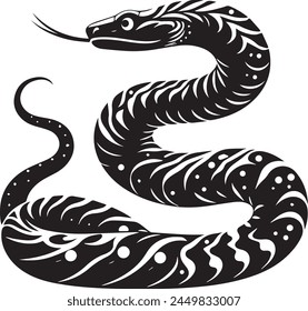 Bobina de Ilustración vectorial de serpiente gorda artística