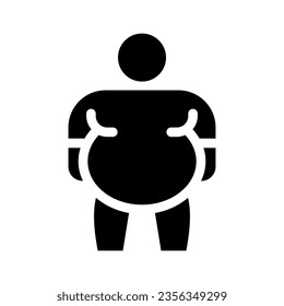 fat solid icon illustration vector graphic