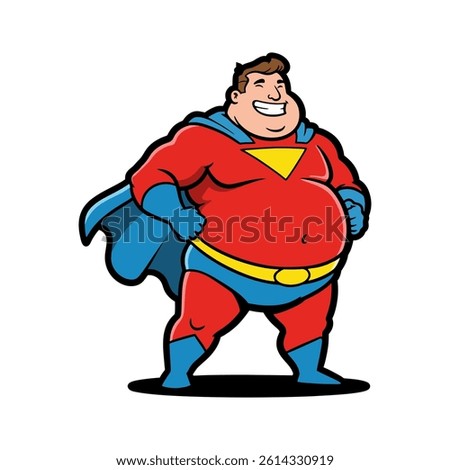 fat superhero vector illustration design