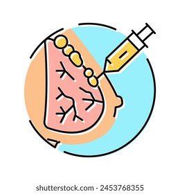 fat transfer breast augmentation surgery color icon vector. fat transfer breast augmentation surgery sign. isolated symbol illustration