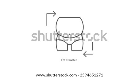 Fat Transfer Cosmetic Surgery Vector Illustration
