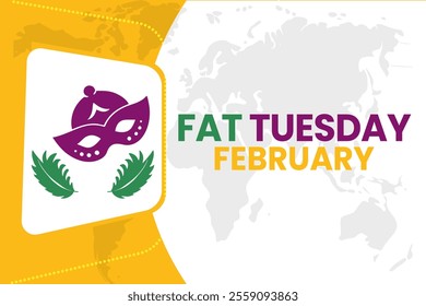 FAT TUESDAY Vector Illustration background on february