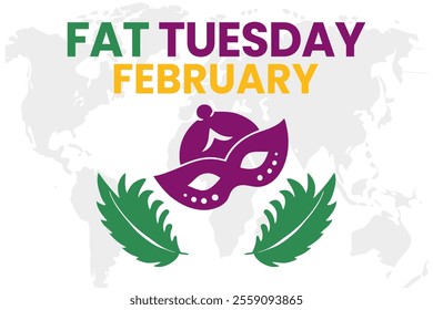 FAT TUESDAY Vector Illustration background