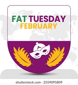 FAT TUESDAY Vector Illustration for post background