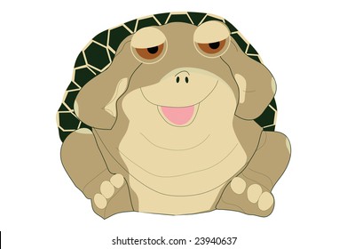 Fat Turtle with tongue out.