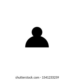 Fat user icon. Plump avatar symbol. Stout person sign. Logo design element.