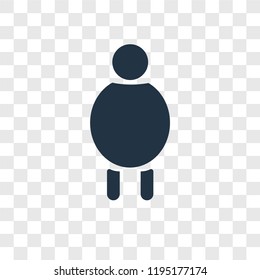 Fat vector icon isolated on transparent background, Fat transparency logo concept