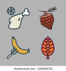 fat vector icon set