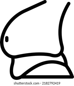 fat Vector illustration on a transparent background. Premium quality symbols. Thin line vector icons for concept and graphic design. 

