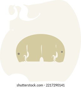 A fat, voluminous animal with one body and two heads.
Abstraction, logo