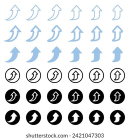A fat and voluminous arrow icon.
