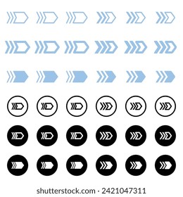 A fat and voluminous arrow icon.