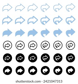 A fat and voluminous arrow icon.