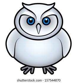 A fat white owl.