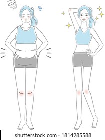 Fat woman is happy to lose weight