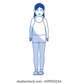 fat woman with sport wear
