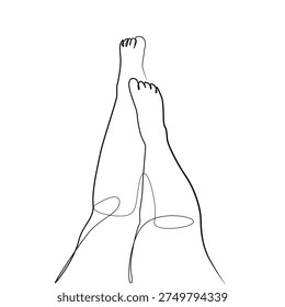 Fat woman's legs one
