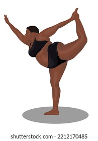 Fat women fashion model.isolated on transparent background. Vector graphics.