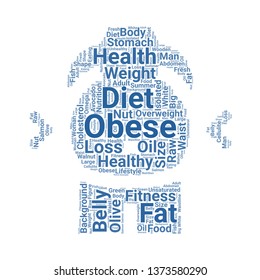 fat word cloud. tag cloud about fat