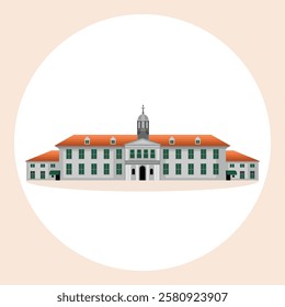 Fatahillah Museum of Jakarta, Indonesian Historical Landmark Building Vector