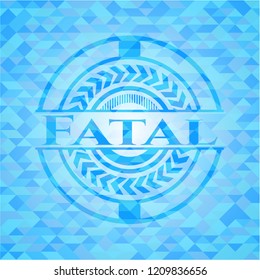 Fatal sky blue mosaic emblem