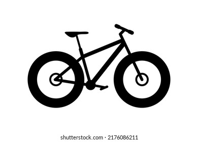 Fatbike icon. Simple vector illustration of fat bike.