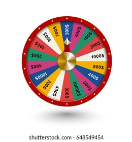 Fate wheel,  roulette vector illustration.