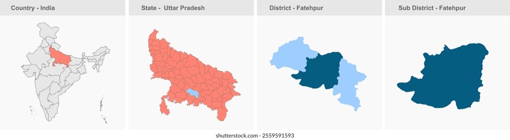 Fatehpur Fatehur map, Fatehur District, Uttar Pradesh State, Republic of India, Government of  Uttar Pradesh, Indian territory, Eastern India, politics, village, tourism