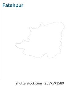 Fatehpur map outline, Fatehur District, Uttar Pradesh State, Republic of India, Government of  Uttar Pradesh, Indian territory, Eastern India, politics, village, tourism