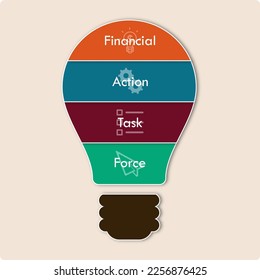 FATF - Financial Action Task Force Acronym. Infographic template with icons and description placeholder