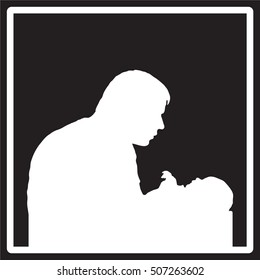 Father and baby icon