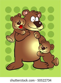 father bear and baby bear cartoon