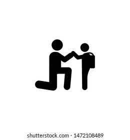 Father boy spend school icon. Element of back to school illustration icon. Signs and symbol collection icon for websites, web design, mobile app, UI, UX on white background