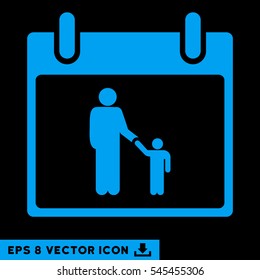 Father Calendar Day icon. Vector EPS illustration style is flat iconic symbol, blue color.