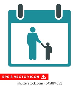 Father Calendar Day icon. Vector EPS illustration style is flat iconic bicolor symbol, soft blue colors.