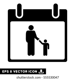 Father Calendar Day icon. Vector EPS illustration style is flat iconic symbol, black color.