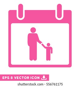 Father Calendar Day icon. Vector EPS illustration style is flat iconic symbol, pink color.