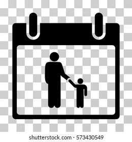 Father Calendar Day icon. Vector illustration style is flat iconic symbol, black color, transparent background. Designed for web and software interfaces.