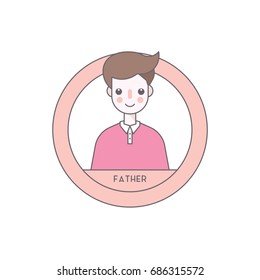 Father Character Vector Illustration