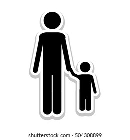 father and child icon pictogram image 