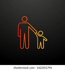 father with child nolan icon. Elements of insurance set. Simple icon for websites, web design, mobile app, info graphics