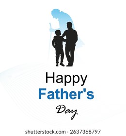 Father and Child Silhouette for Emotional Father’s Day Card