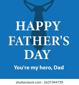 Father and Child Silhouette with Happy Father’s Day Text