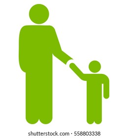 Father Child vector icon. Flat eco green symbol. Pictogram is isolated on a white background. Designed for web and software interfaces.