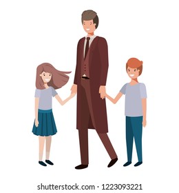 father and children avatar character