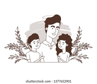 father with children avatar character