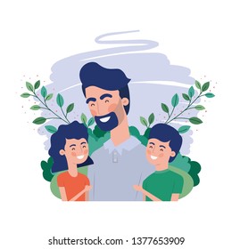 father with children avatar character